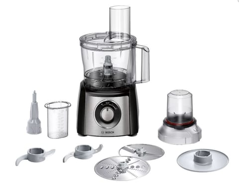 ⁨Bosch | Food Processor | MCM3401M | 800 W | Number of speeds 2 | Bowl capacity 2.3 L | Blender | Meat mincer | Black/Stainless s⁩ w sklepie Wasserman.eu