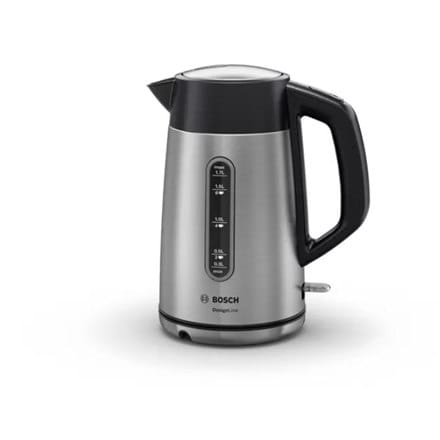 ⁨Bosch | Kettle | DesignLine TWK4P440 | Electric | 2400 W | 1.7 L | Stainless steel | 360° rotational base | Stainless steel/Blac⁩ w sklepie Wasserman.eu