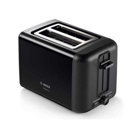 ⁨Bosch | TAT3P423 | DesignLine Toaster | Power 970 W | Number of slots 2 | Housing material Stainless steel | Black⁩ w sklepie Wasserman.eu