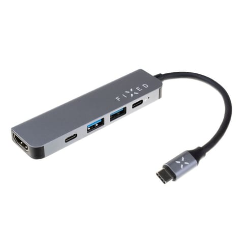 ⁨Fixed | 5-port USB-C HUB Mini for laptops and tablets | FIXHU-MN-GR | Gray⁩ w sklepie Wasserman.eu