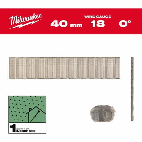 ⁨MILWAUKEE PIN STICKS 18G/40mm /5000pcs. - M18FN18GS⁩ at Wasserman.eu