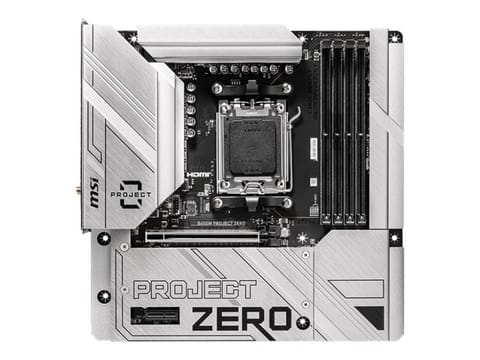 ⁨MSI B650M PROJECT ZERO motherboard AMD B650 Socket AM5 micro ATX⁩ at Wasserman.eu