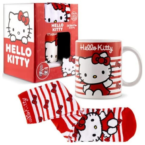 ⁨Coriex Zestaw prezentowy Hello Kitty -    kubek ze skarpetkami set2 10743⁩ w sklepie Wasserman.eu