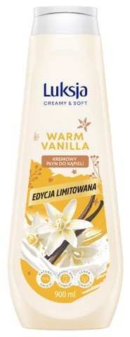 ⁨LUKSJA Creamy & Soft Kremowy Płyn do kąpieli - Warm Vanilla 900 ml⁩ w sklepie Wasserman.eu