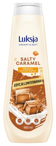 ⁨LUKSJA Creamy & Soft Kremowy Płyn do kąpieli - Salty Caramel 900 ml⁩ w sklepie Wasserman.eu