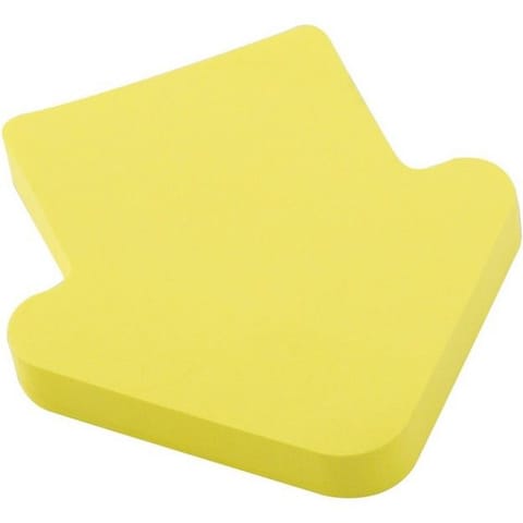 ⁨Bloczek samoprzylepny 75x75mm strzałka 100k żołty 110512 D.RECT⁩ w sklepie Wasserman.eu