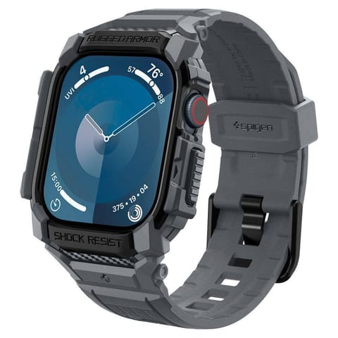 Pasek do APPLE WATCH 10 (46MM) Spigen Rugged Armor "Pro" ciemnoszare w sklepie Wasserman.eu