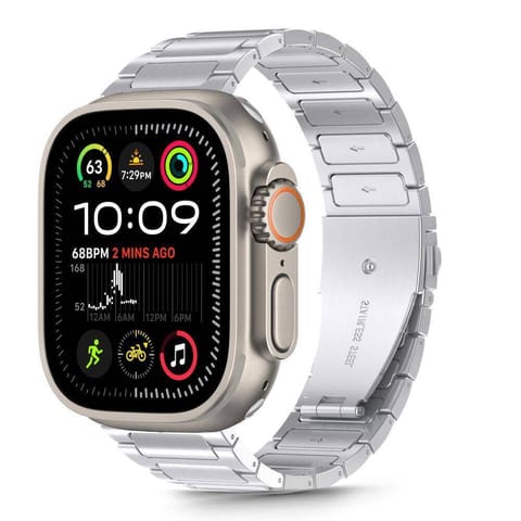 Pasek do APPLE WATCH 6 / 7 / 8 / 9 / 10 / SE / ULTRA 1 / 2 (44 / 45 / 46 / 49 MM) Tech-Protect Stainless Classic srebrne w sklepie Wasserman.eu
