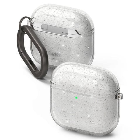 ⁨Etui APPLE AIRPODS 4 Ringke Air Glitter Clear transparentne⁩ w sklepie Wasserman.eu