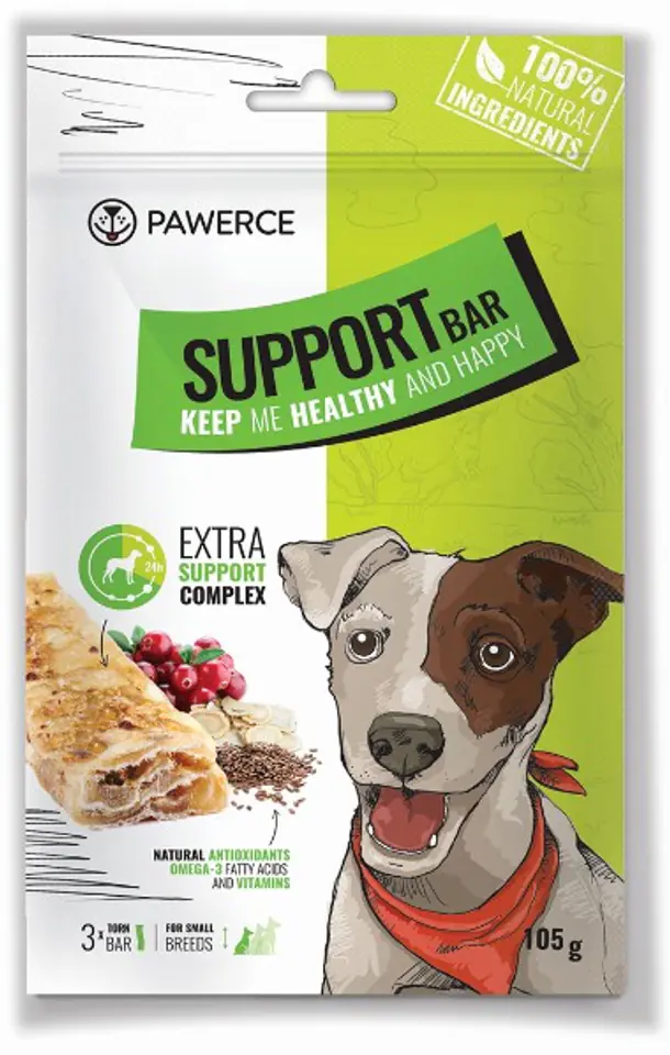 ⁨Pawerce Support Bar Small Breeds 3pcs/op 105g⁩ at Wasserman.eu