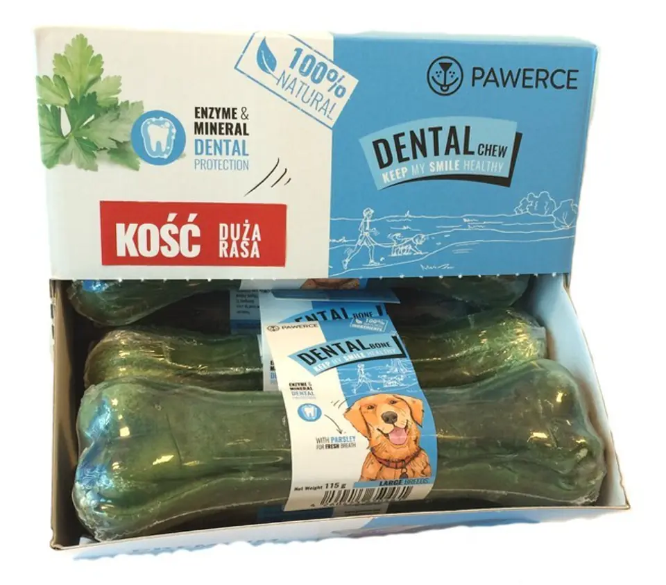 Pawerce Zahnknochen Große Rassen Display 12x115g im Wasserman.eu