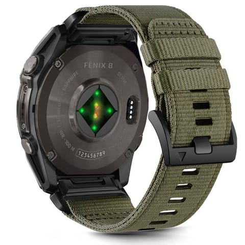 ⁨Pasek do GARMIN FENIX 5X / 5X PLUS / 6X / 6X PRO / 7X / 8 (51MM) Tech-Protect Nylon Classic Olive Green⁩ w sklepie Wasserman.eu