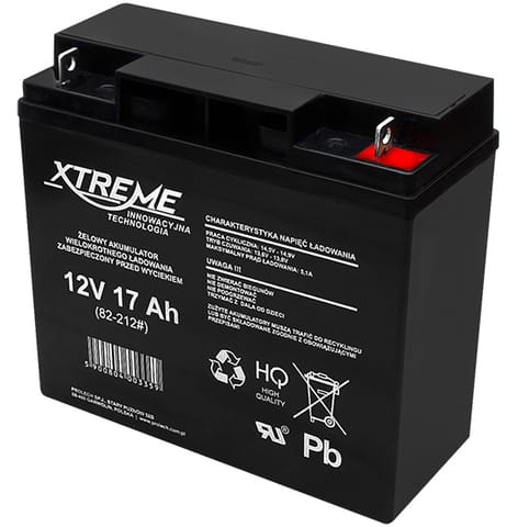 ⁨Akumulator żelowy Xtreme bezobsługowy (12 V, 17 Ah)⁩ w sklepie Wasserman.eu