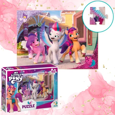 ⁨PUZZLE "MY LITTLE PONY" UKŁADANKA 60 ELEMENTÓW UROCZE KUCYKI DLA DZIECI⁩ w sklepie Wasserman.eu