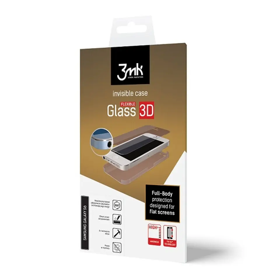 ⁨3MK FlexibleGlass 3D iPhone 8 Plus Szkło Hybrydowe+Folia⁩ w sklepie Wasserman.eu