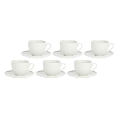 ⁨LA PORCELLANA BIANCA CORTE Zestaw 6 filiżanek do kawy ze spodkiem 80 ml⁩ w sklepie Wasserman.eu