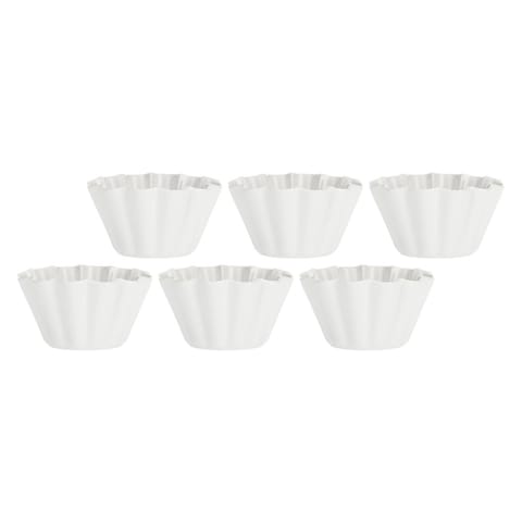 ⁨Zestaw 6 małych miseczek Arezzo - Biały, 9 cm⁩ w sklepie Wasserman.eu