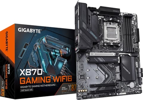 ⁨GIGABYTE X870 GAMING WIFI6 Motherboard - Supports AMD Ryzen 9000 CPUs, 8+2+2 phases VRM, up to 8000MHz DDR5 (OC), 1xPCIe 5.0 + 2xPCIe 4.0, Wi-Fi 6, 2.5GbE LAN, USB 4⁩ at Wasserman.eu