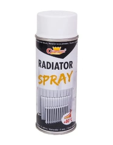 ⁨Farba do grzejników CHAMPION SPRAY RADIATOR 400ML 9003 BIAŁY⁩ w sklepie Wasserman.eu