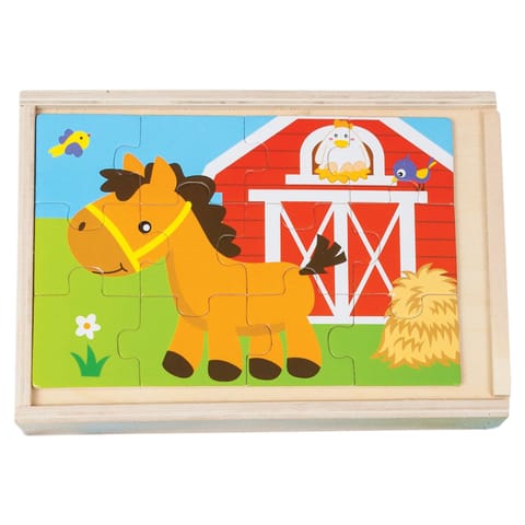 ⁨WOODEN JIGSAW - FARM⁩ at Wasserman.eu