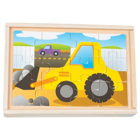 ⁨WOODEN JIGSAW - CONSTRUCTION VEHICLES⁩ at Wasserman.eu