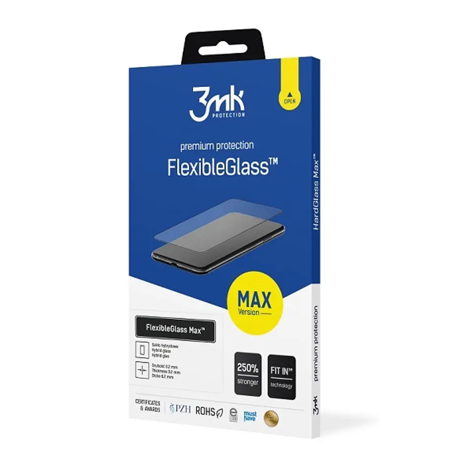 ⁨3MK FlexibleGlass Max Sam A115 A11 czarny/black, Szkło Hybrydowe z wzmocnionymi krawędziami⁩ w sklepie Wasserman.eu