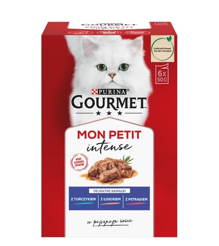 ⁨GOURMET Mon Petit Mix Rybny - mokra karma dla kota - 6x50g⁩ w sklepie Wasserman.eu