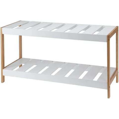 ⁨PÓŁKA SZAFKA NA BUTY 2 POZIOMY BAMBUSOWA⁩ w sklepie Wasserman.eu