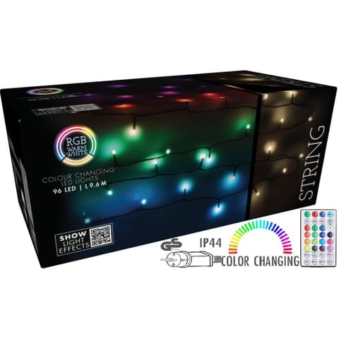 ⁨LAMPKI CHOINKOWE ŁAŃCUCH ŚWIETLNY 96 LED RGB Z PILOTEM⁩ w sklepie Wasserman.eu