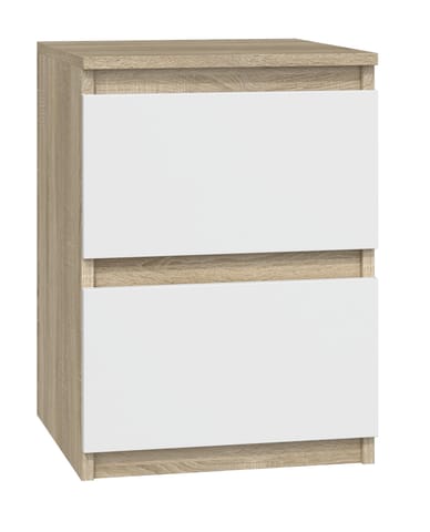 ⁨MALWA M2 BEDSIDE TABLE - SONOMA OAK/WHITE⁩ at Wasserman.eu