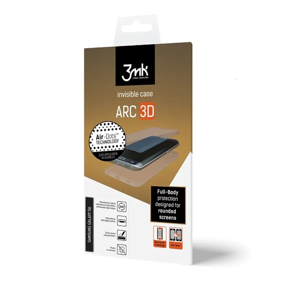 ⁨3MK Arc Film 3D Fullscreen Sam G960 S9 HG, front, back, sides⁩ at Wasserman.eu