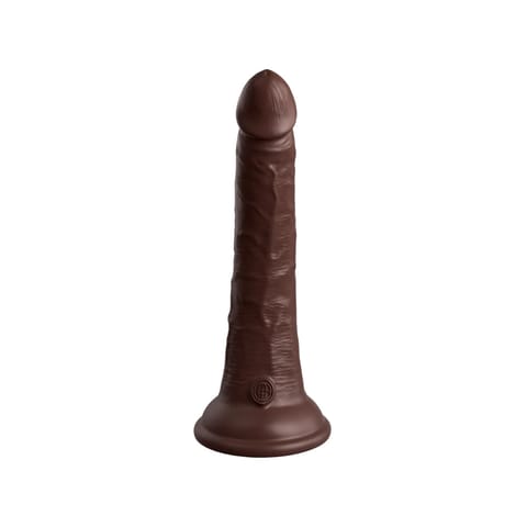 ⁨King Cock Silikonowe Dildo Elite 7" Dual Density Silicone Cock Brown⁩ w sklepie Wasserman.eu