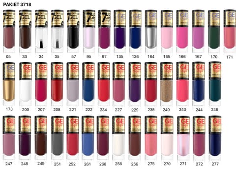 ⁨EVELINE Zestaw 3718 Lakier Gel LaQue + Ekspozytor Mix 48 szt⁩ w sklepie Wasserman.eu