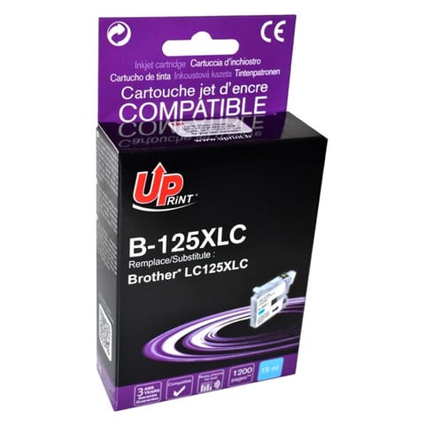 ⁨UPrint kompatybilny ink / tusz z LC-125XLC, B-125XLC, cyan, 1200s, 15ml⁩ w sklepie Wasserman.eu