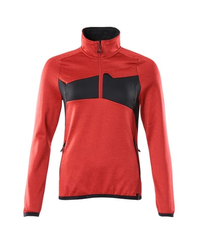 ⁨MASCOT® Bluza polarowa z krótkim zamkiem błyskawicznym ACCELERATE (kolor czerwień kubańska/czerń, rozmiar 2XL)⁩ w sklepie Wasserman.eu