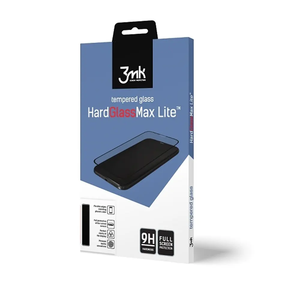 ⁨3MK HG Max Lite Samsung A405 A40 czarny/black⁩ w sklepie Wasserman.eu