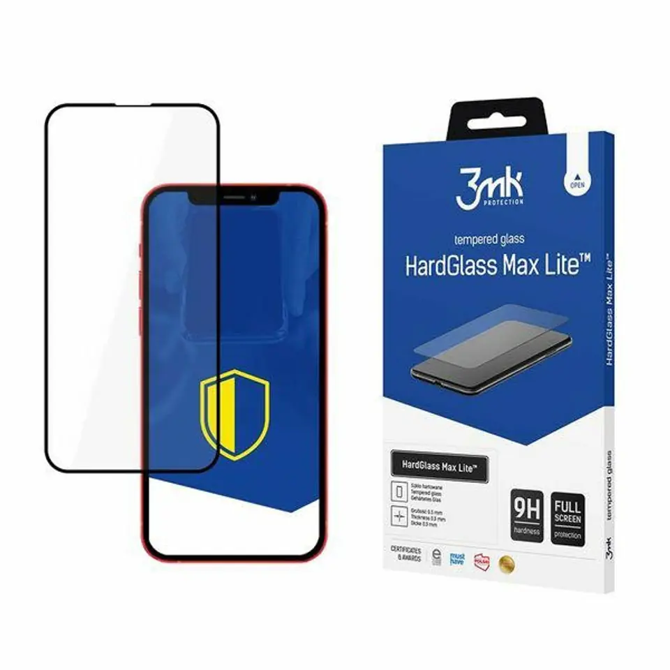 ⁨3MK HG Max Lite iPhone 13/13 Pro/14 6.1" czarny/black⁩ w sklepie Wasserman.eu