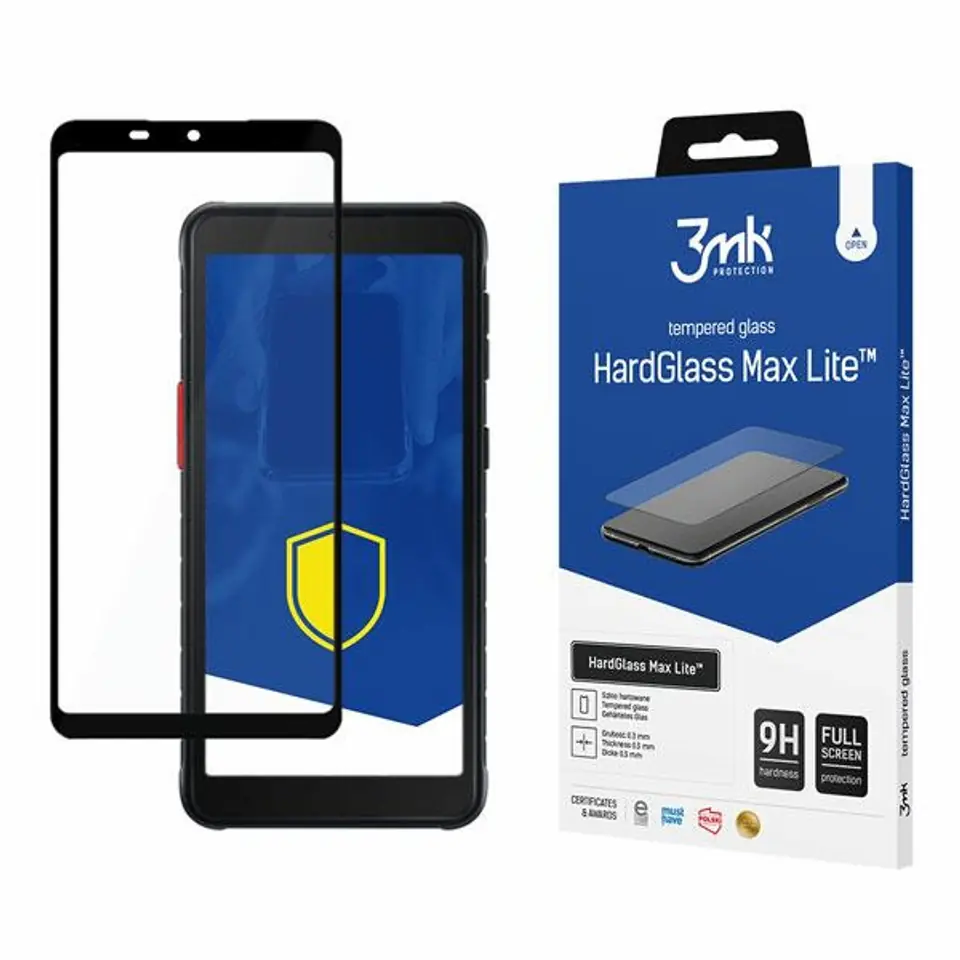 ⁨3MK HG Max Lite Sam G525 Xcover 5 czarny/black⁩ w sklepie Wasserman.eu