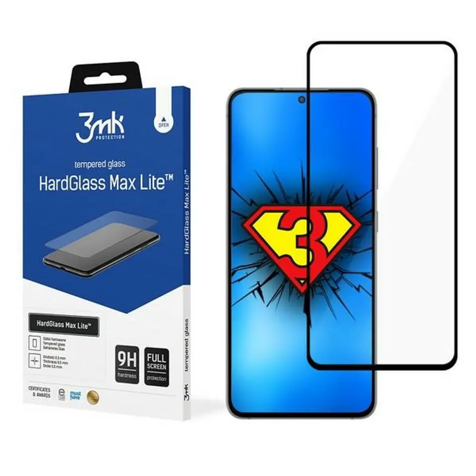⁨3MK HG Max Lite Sam Galaxy S21 FE czarny/black⁩ w sklepie Wasserman.eu