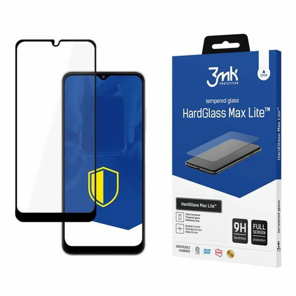 ⁨3MK HG Max Lite Samsung A226 A22 5G czarny/black⁩ w sklepie Wasserman.eu