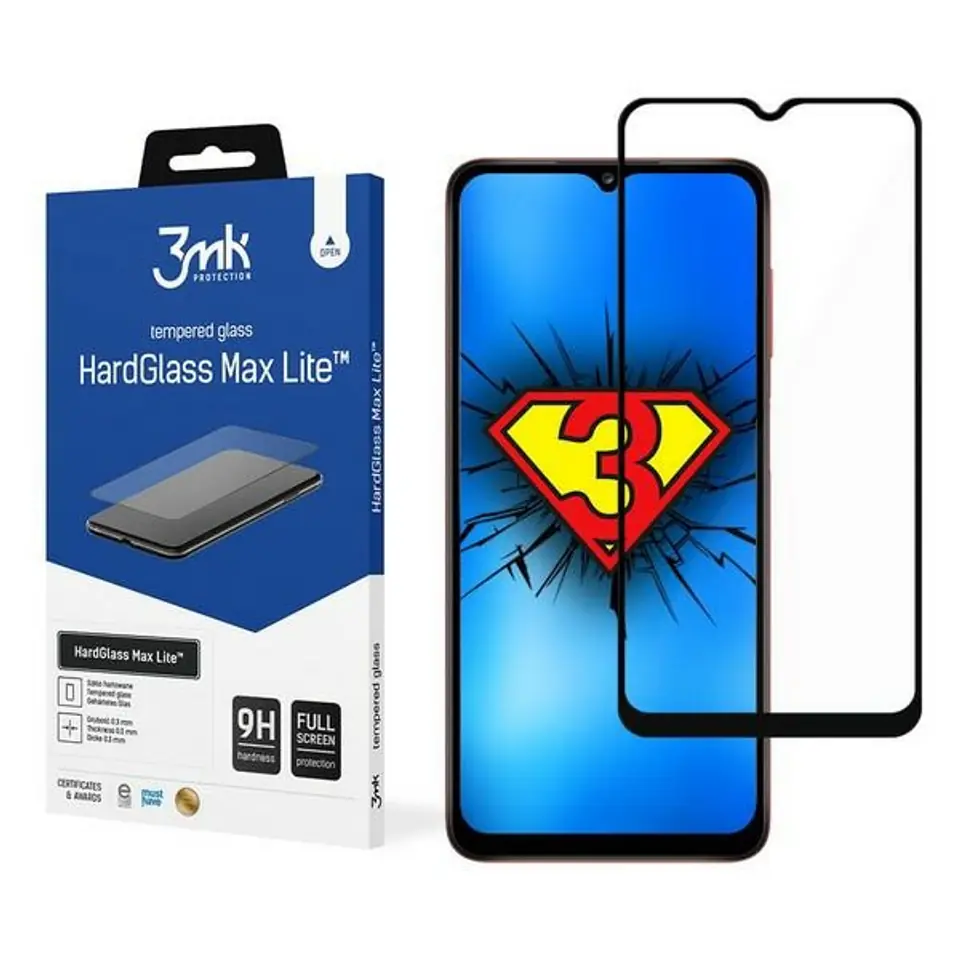 ⁨3MK HG Max Lite Samsung M02s black/black⁩ at Wasserman.eu