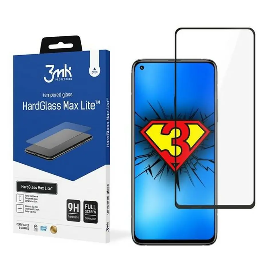 ⁨3MK HG Max Lite Xiaomi Mi 10T/Mi 10T Pro/Mi 10T Lite czarny/black⁩ w sklepie Wasserman.eu