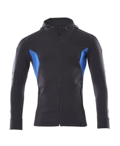 ⁨MASCOT® Bluza z kapturem z zamkiem błyskawicznym ACCELERATE (kolor ciemny granat/błękitny, rozmiar L  ONE)⁩ w sklepie Wasserman.eu