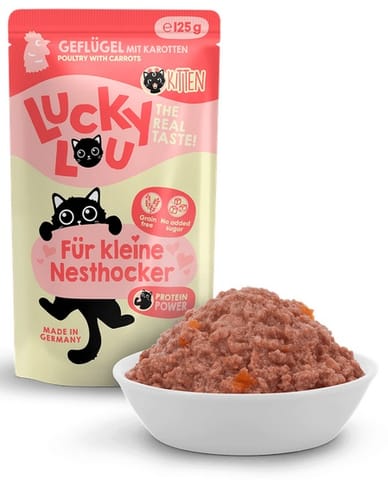⁨Lucky Lou Lifestage Kitten Drób saszetka 125g⁩ w sklepie Wasserman.eu