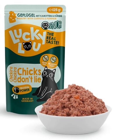 ⁨Lucky Lou Lifestage Senior Drób saszetka 125g⁩ w sklepie Wasserman.eu