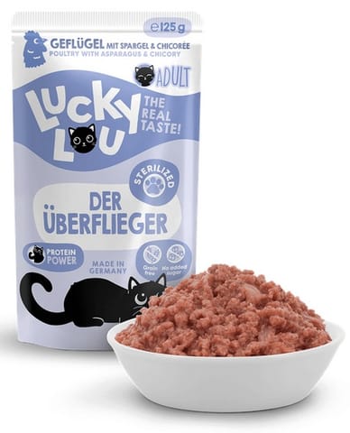 ⁨Lucky Lou Lifestage Sterilized Drób saszetka 125g⁩ w sklepie Wasserman.eu