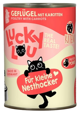 ⁨Lucky Lou Lifestage Kitten Drób puszka 400g⁩ w sklepie Wasserman.eu