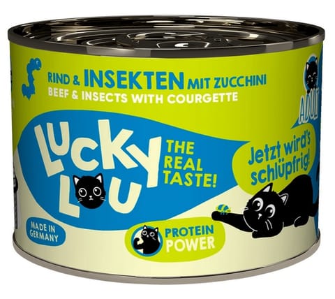 ⁨Lucky Lou Lifestage Adult Wołowina i owady puszka 200g⁩ w sklepie Wasserman.eu