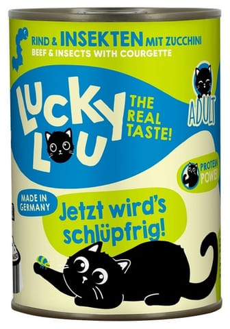 ⁨Lucky Lou Lifestage Adult Wołowina i owady puszka 400g⁩ w sklepie Wasserman.eu