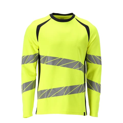 ⁨MASCOT® T-Shirt z długimi rękawami ACCELERATE MULTISAFE (kolor żółty hi-vis/ciemny granat, rozmiar 4XL)⁩ w sklepie Wasserman.eu
